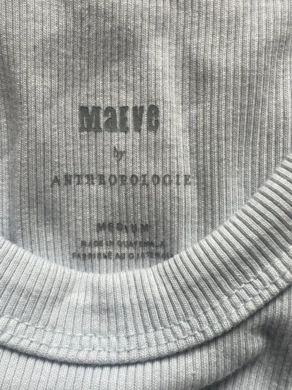 Anthropologie Maeve Ribbed Cotton Tank in Light Blue/lavender Size: S - Picture 3 of 5